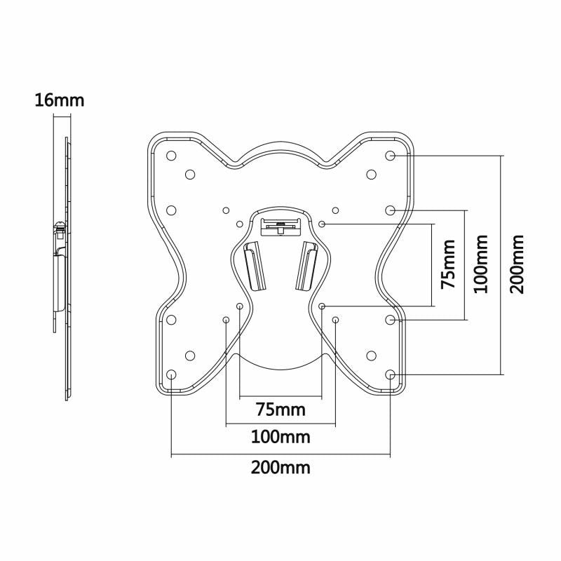 Suporte de TV ultrafino e ecológico para televisores de 23" a 42".