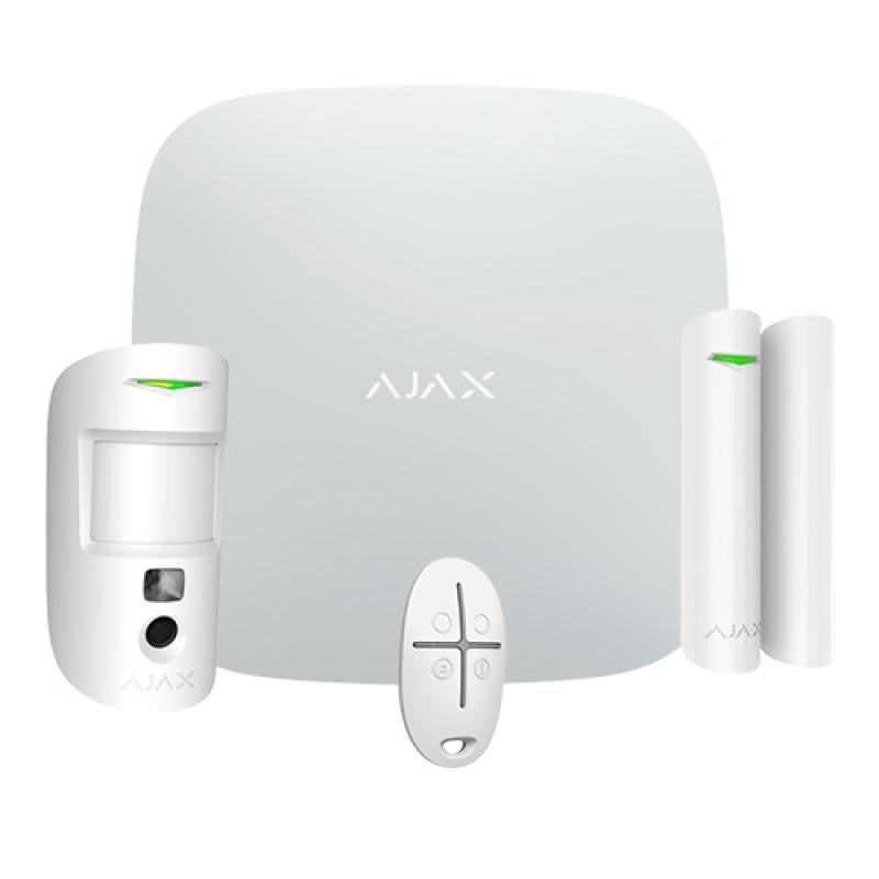 AJAX Grade 2 Professional Alarm Kit With Ethernet / Wi-Fi / Dual SIM 4G White