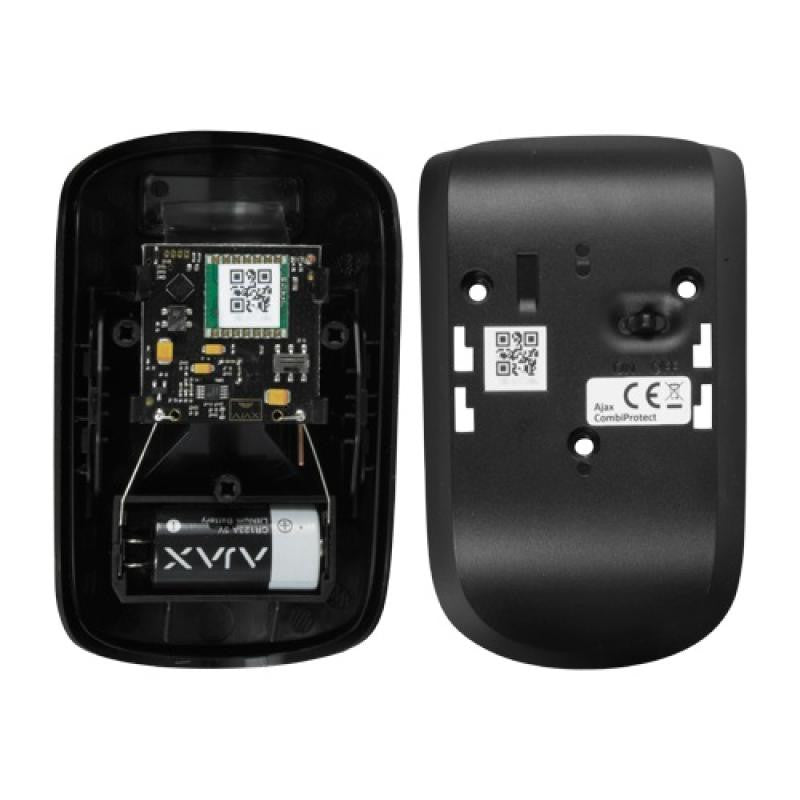 Detetor sem fios de PIR e quebra de vidro, seguro para animais de estimação, para sistemas AJAX, preto.