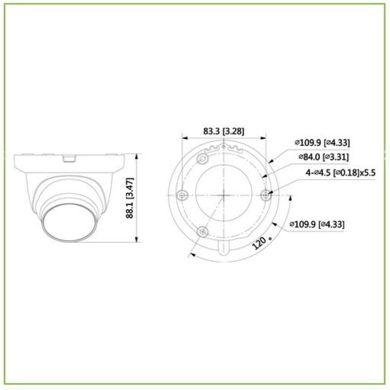 Dome Camera Hdcvi 5mpx 25fps 2880 × 1620 Coaxial Cameras
