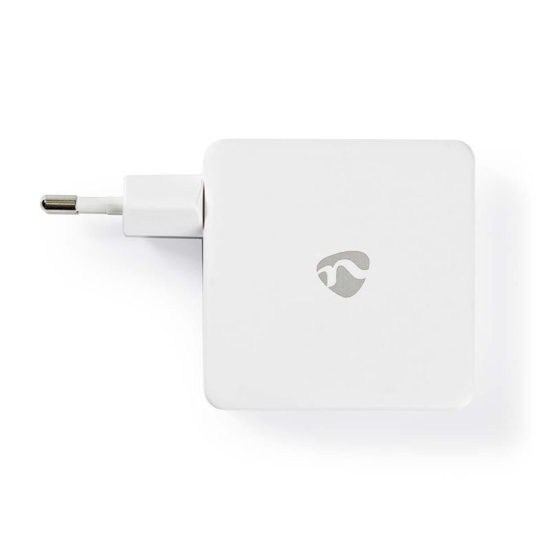 Carregador de parede USB-C PD3.0 branco de 60 W