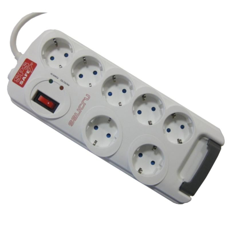 Multiple Bases for Power Supply and Protection of Professional Domestic Equipment, 7 Power Strip Sockets