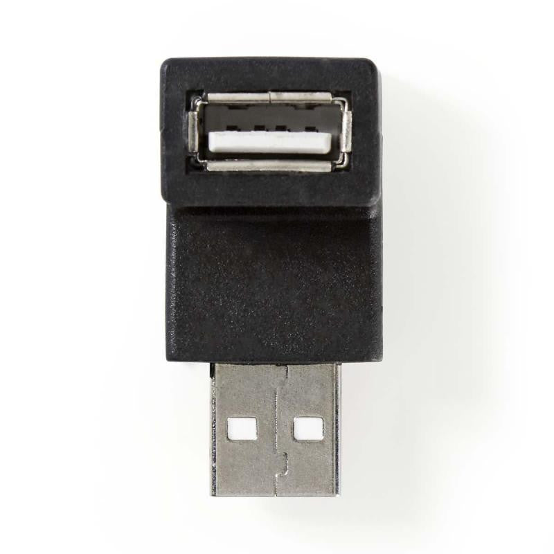 USB Male-Female Adapter with 90° Elbow