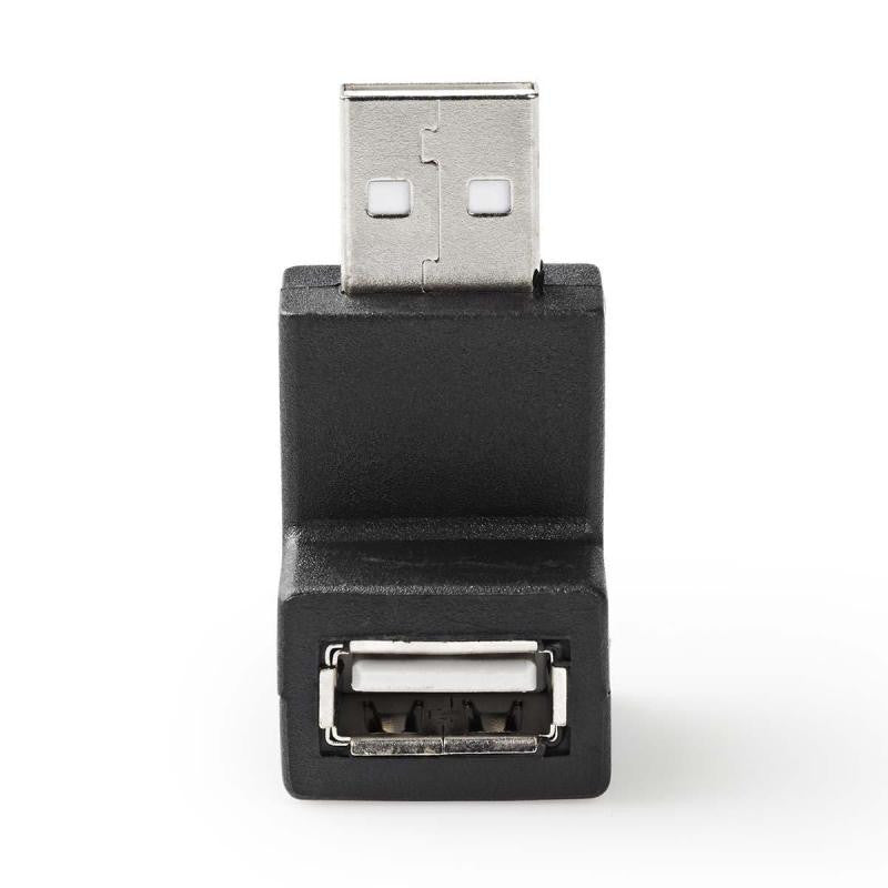USB Male-Female Adapter with 90° Elbow