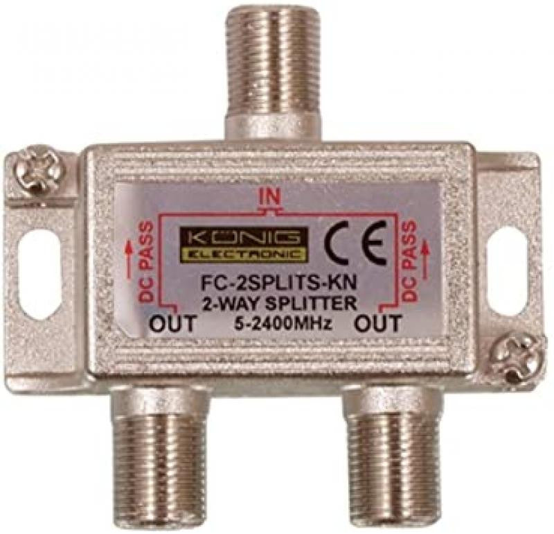 Satellite Splitter 2 Outputs TV Antenna Adapter