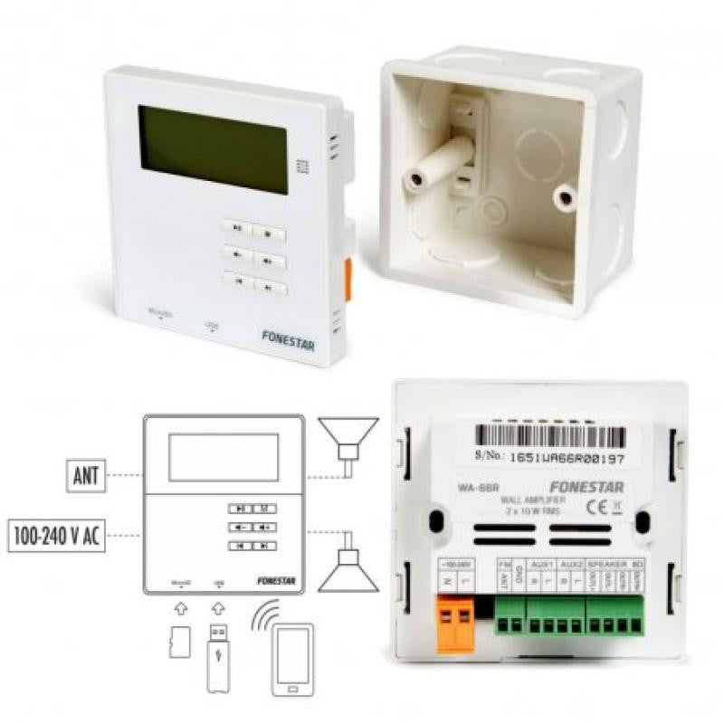 Usb/microsd/fm Wall Amplifier