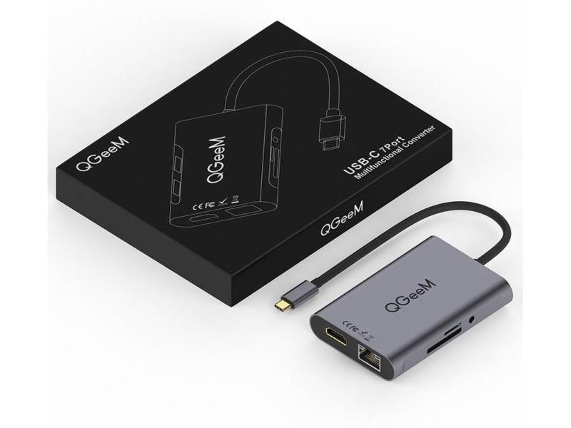 Dock Station USB C - 2x USB, 1x POS, 1x HDMI, 1x RJ45, 1x microSD, 1x SD, 1x conector de 3,5 mm (tipo 3.1)