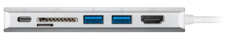 Base USB-C para HDMI + 2x USB 3.0 + CR-C RJ45 VGA 3.1