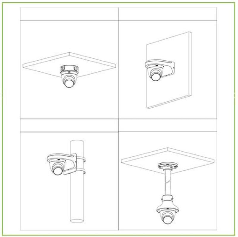 DAHUA HDCVI 2MPX 25fps Dome Camera and 2.8mm lens with plastic structure