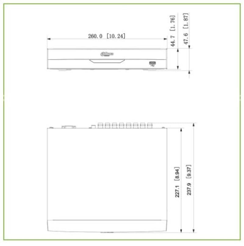DVR 5in1 H265 16ch 1080n/720p@12ips +2IP 6MP 1hdmi 1hdd AI Recorder