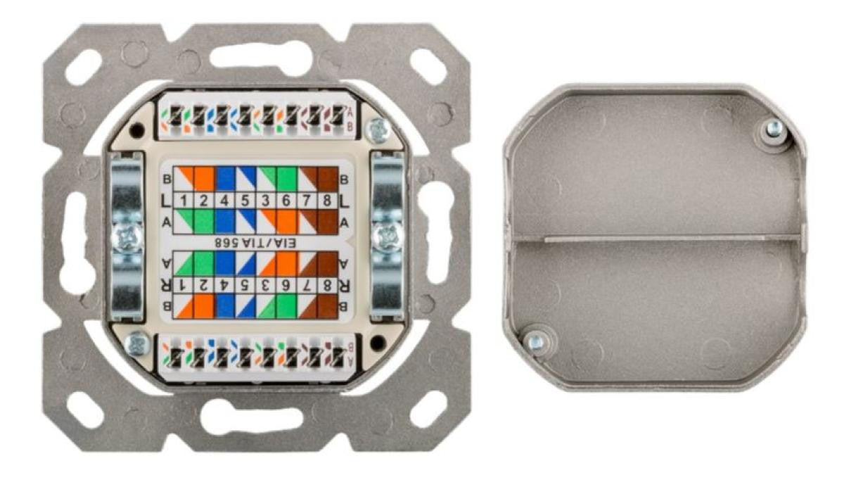 Caja de Pared Universal CAT 6 Incl. Marco Montaje En UTP