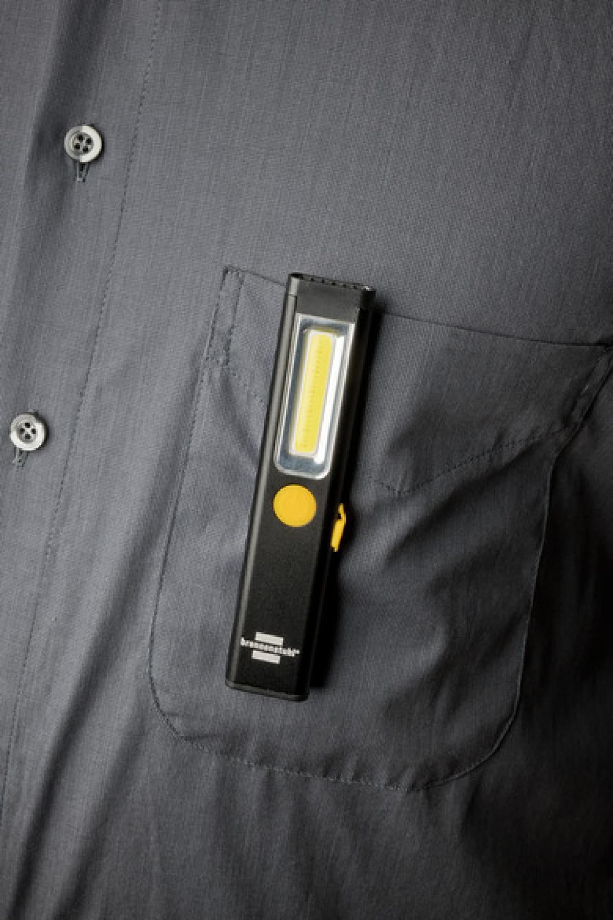 PL 200 A LED Flashlight with Rechargeable Battery for Workshop and Inspection (200 lm, Work Lighting Up to 12 h, COB, US Charging)