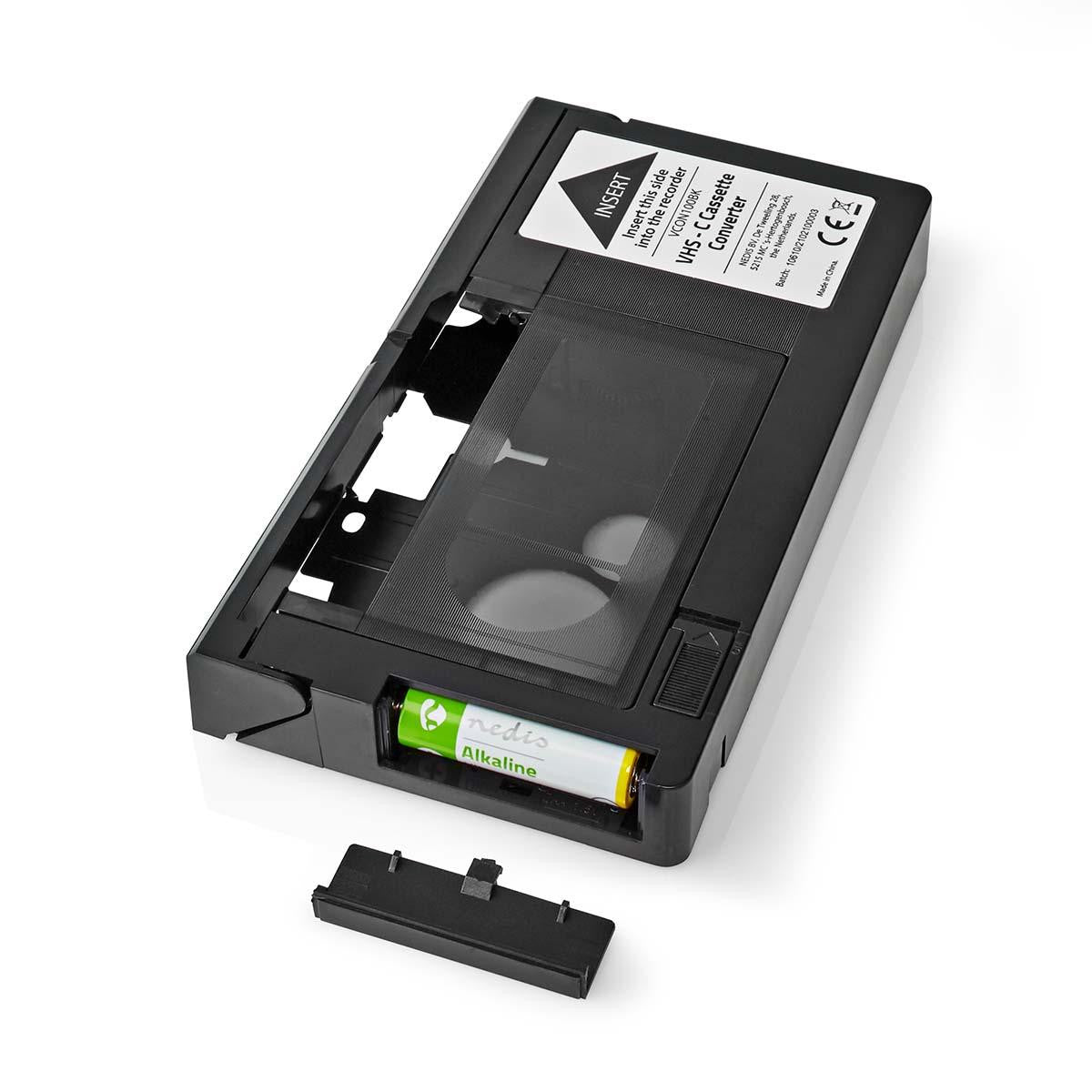 VHS-C Tape Converter | to VHS - Plug & Play Black