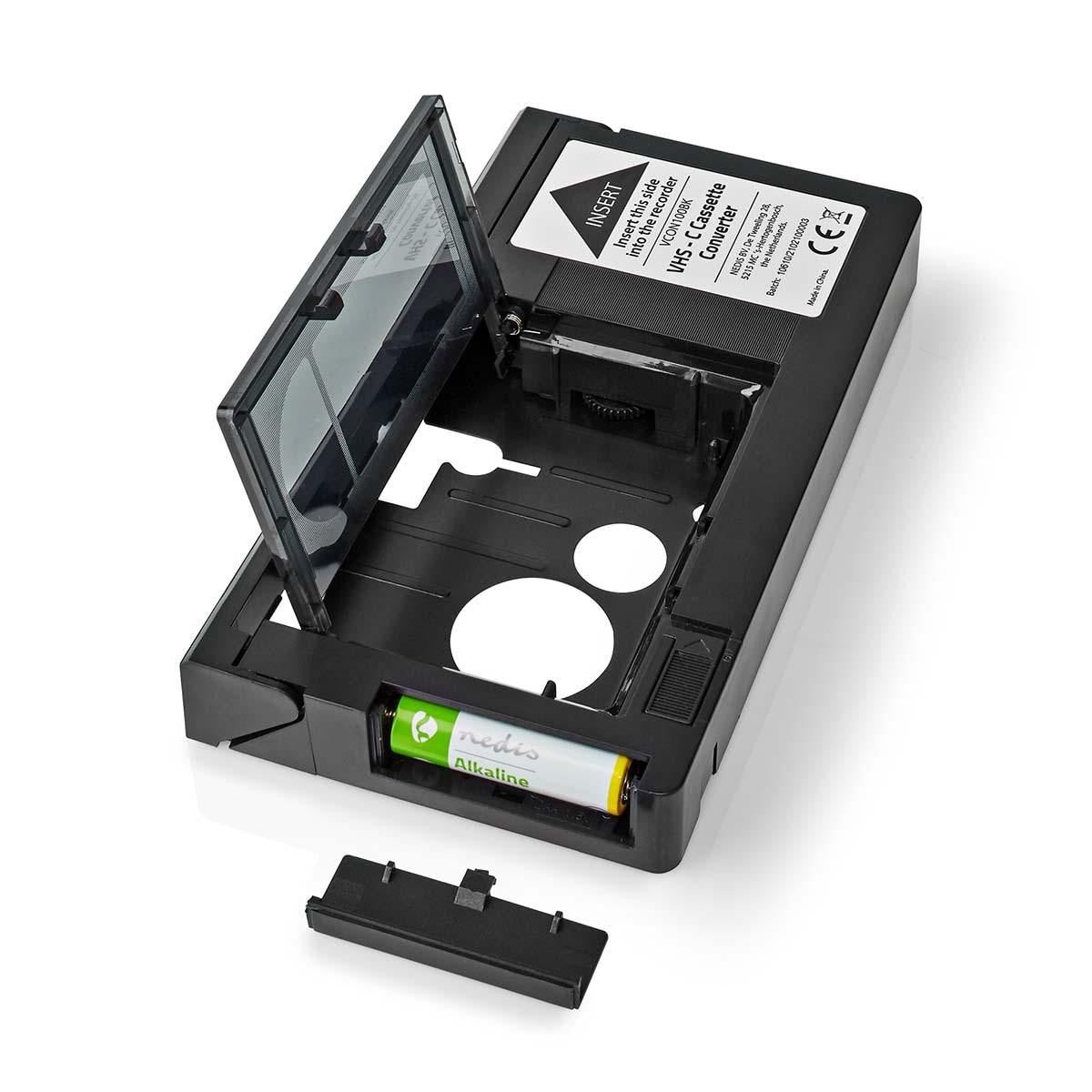 VHS-C Tape Converter | to VHS - Plug & Play Black