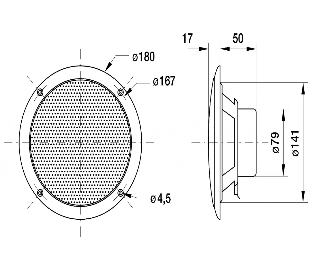Altifalantes FR16WP de 16 cm e 4 ohms resistentes à água salgada
