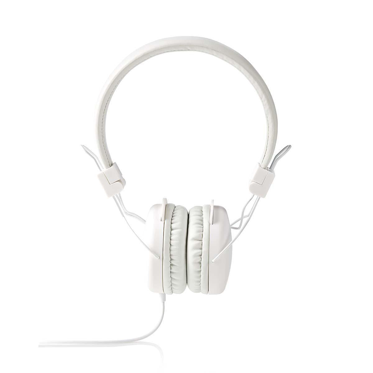 Wired Headphones | Round Foldable Headband 1.2m White