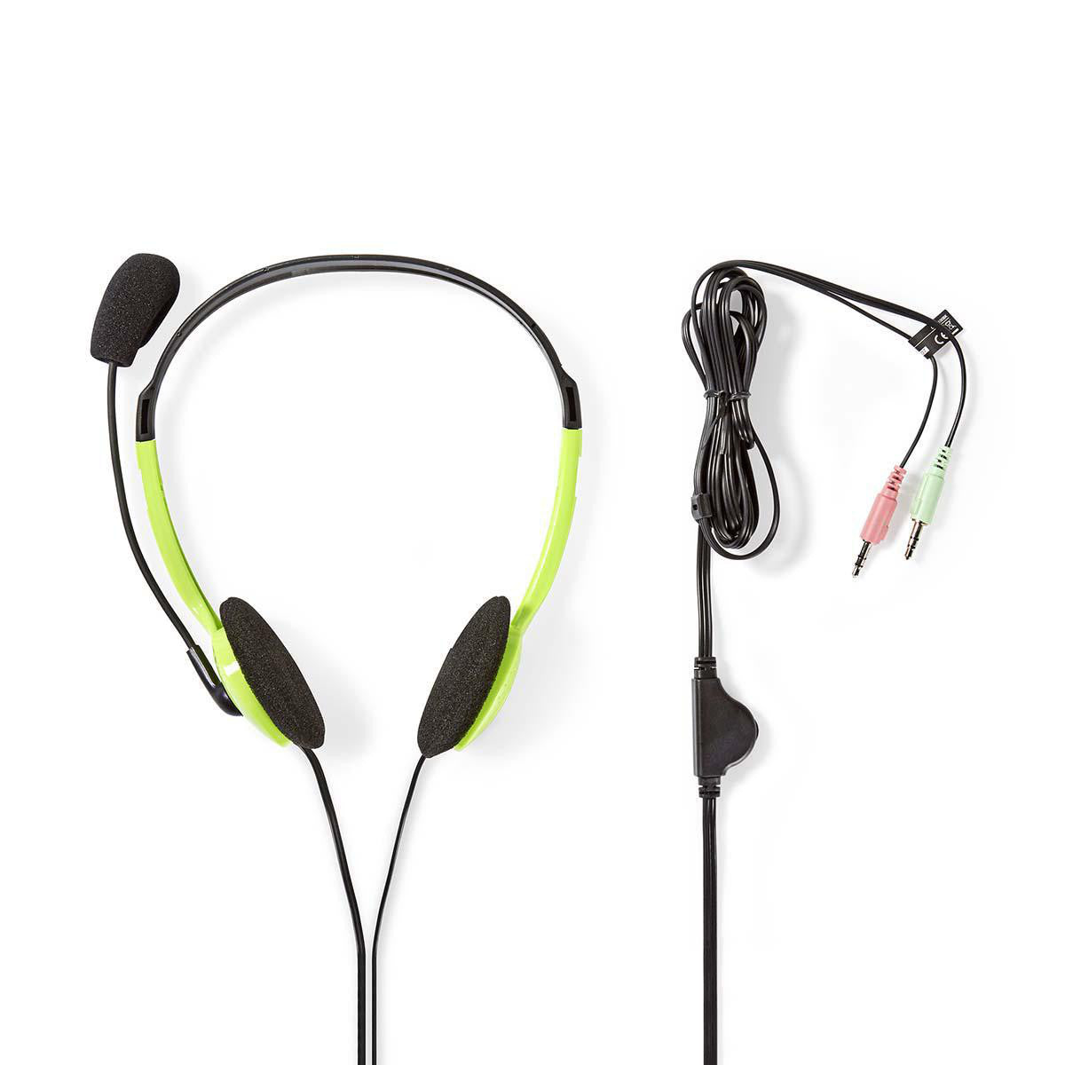 PC Headset | Headband 2 3.5mm Connectors 2.0m Green