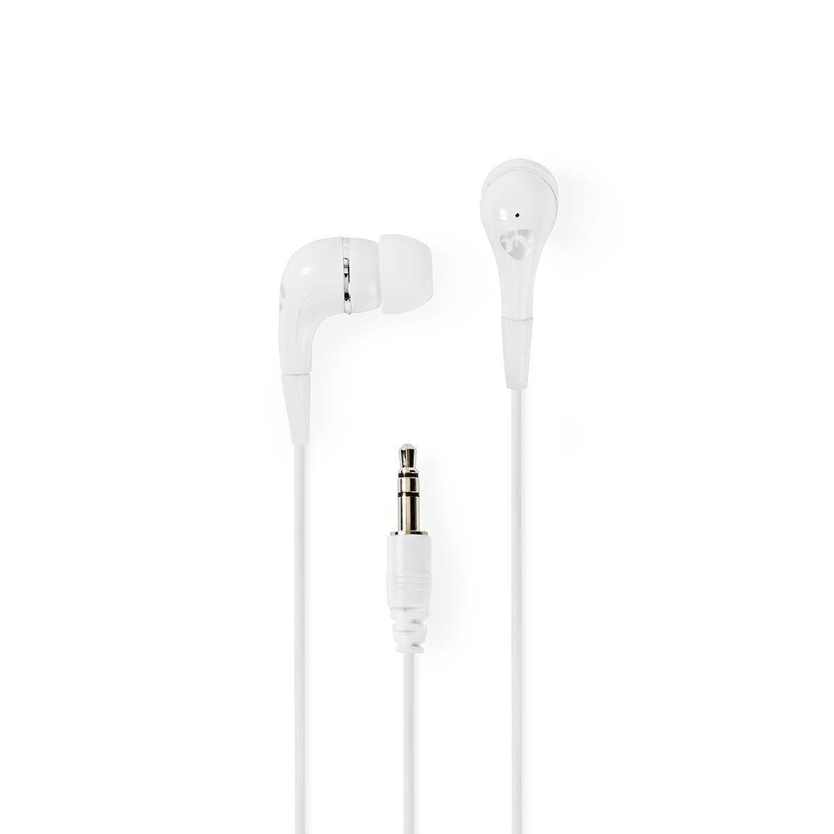 Wired Headphones | 1.2m Round Cable In-ear White Headphones
