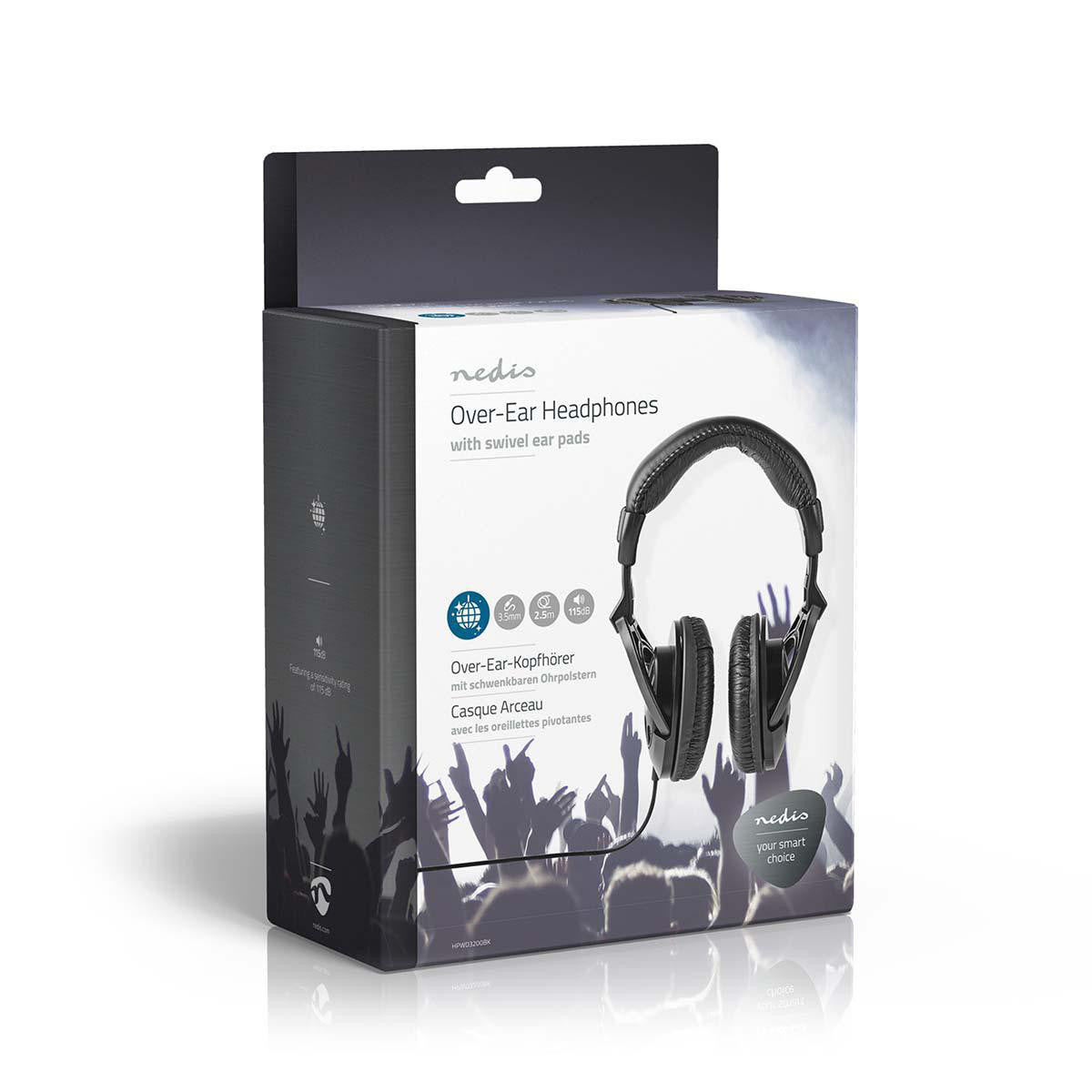 On-Ear Headphones | With 2.50m Cable Black
