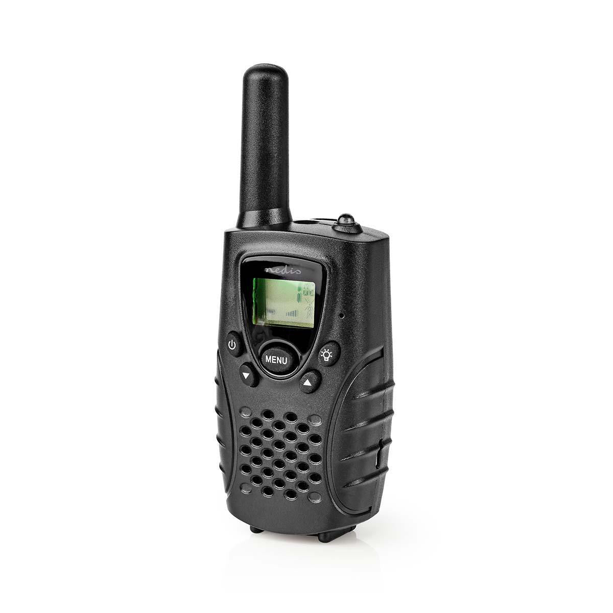 Walkie-talkie | Alcance de 8 km | Canais VOX | 2 unidades | Preto