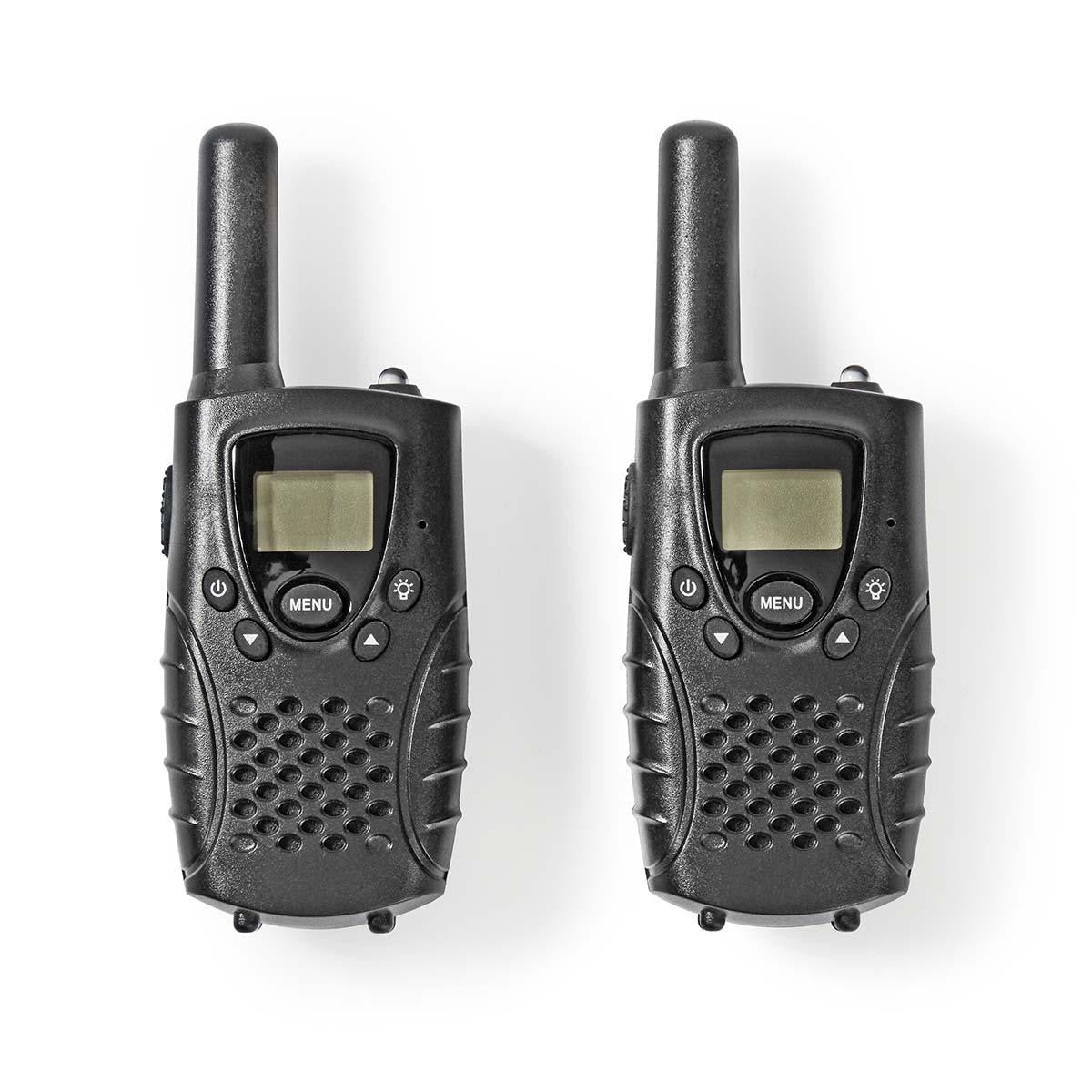 Walkie-talkie | Alcance de 8 km | Canais VOX | 2 unidades | Preto