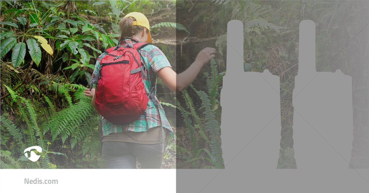 Walkie-talkie | Alcance de 8 km | Canais VOX | 2 unidades | Preto