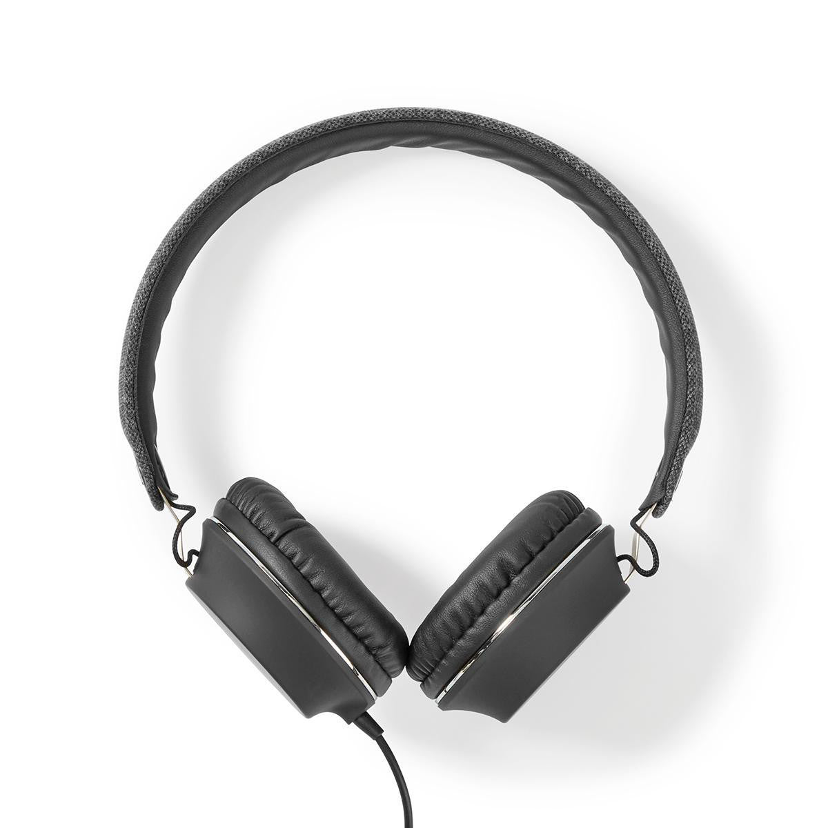 Wired Fabric Headphones | Over-Ear Audio 1.2m Anthracite/Black