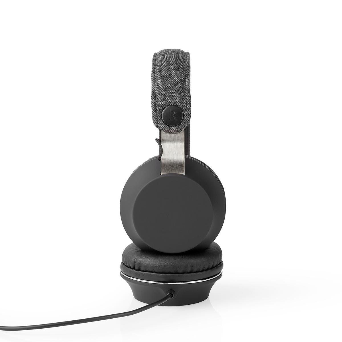 Wired Fabric Headphones | Over-Ear Audio 1.2m Anthracite/Black