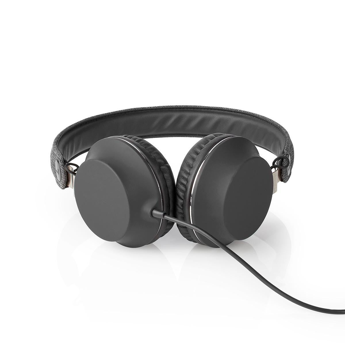 Wired Fabric Headphones | Over-Ear Audio 1.2m Anthracite/Black