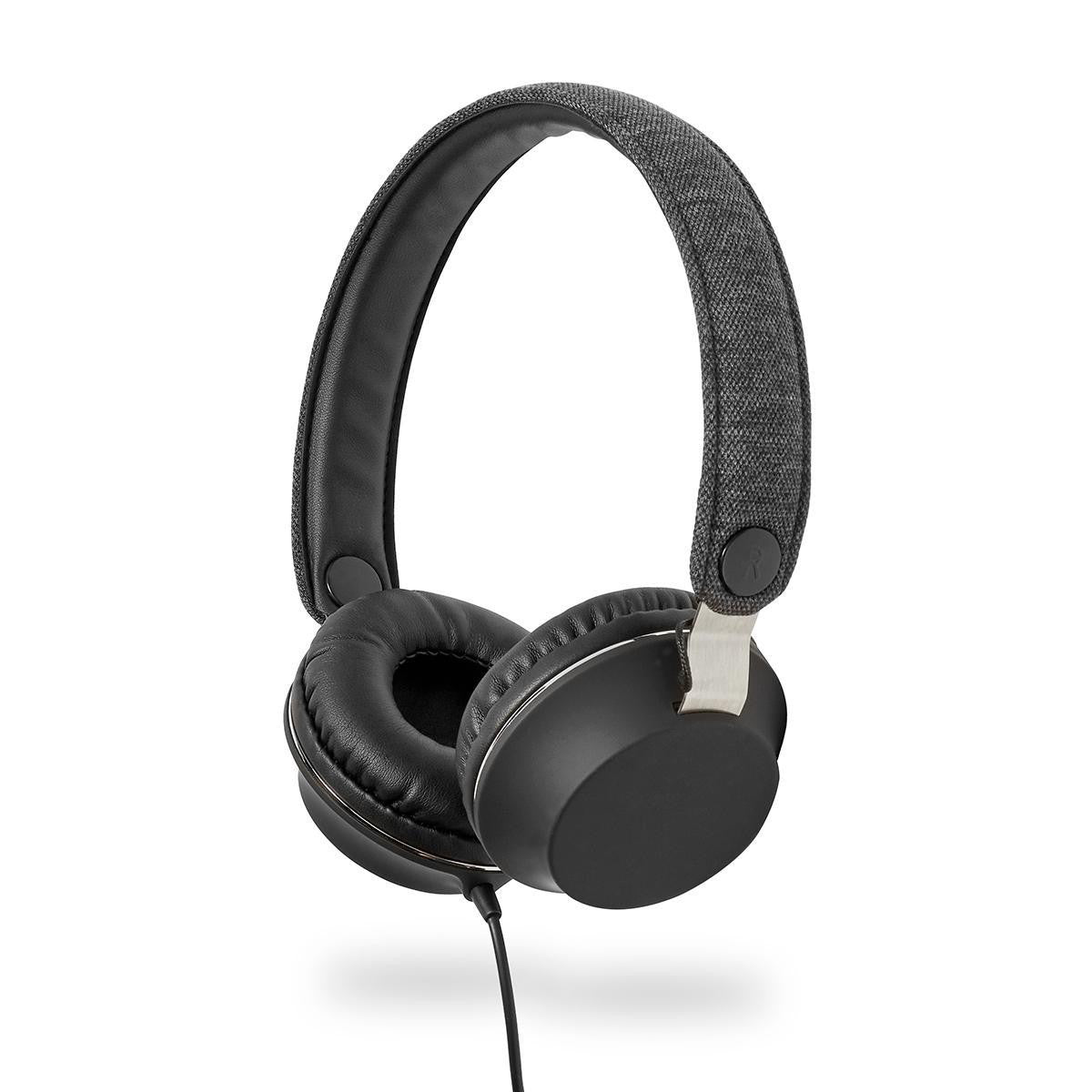 Wired Fabric Headphones | Over-Ear Audio 1.2m Anthracite/Black