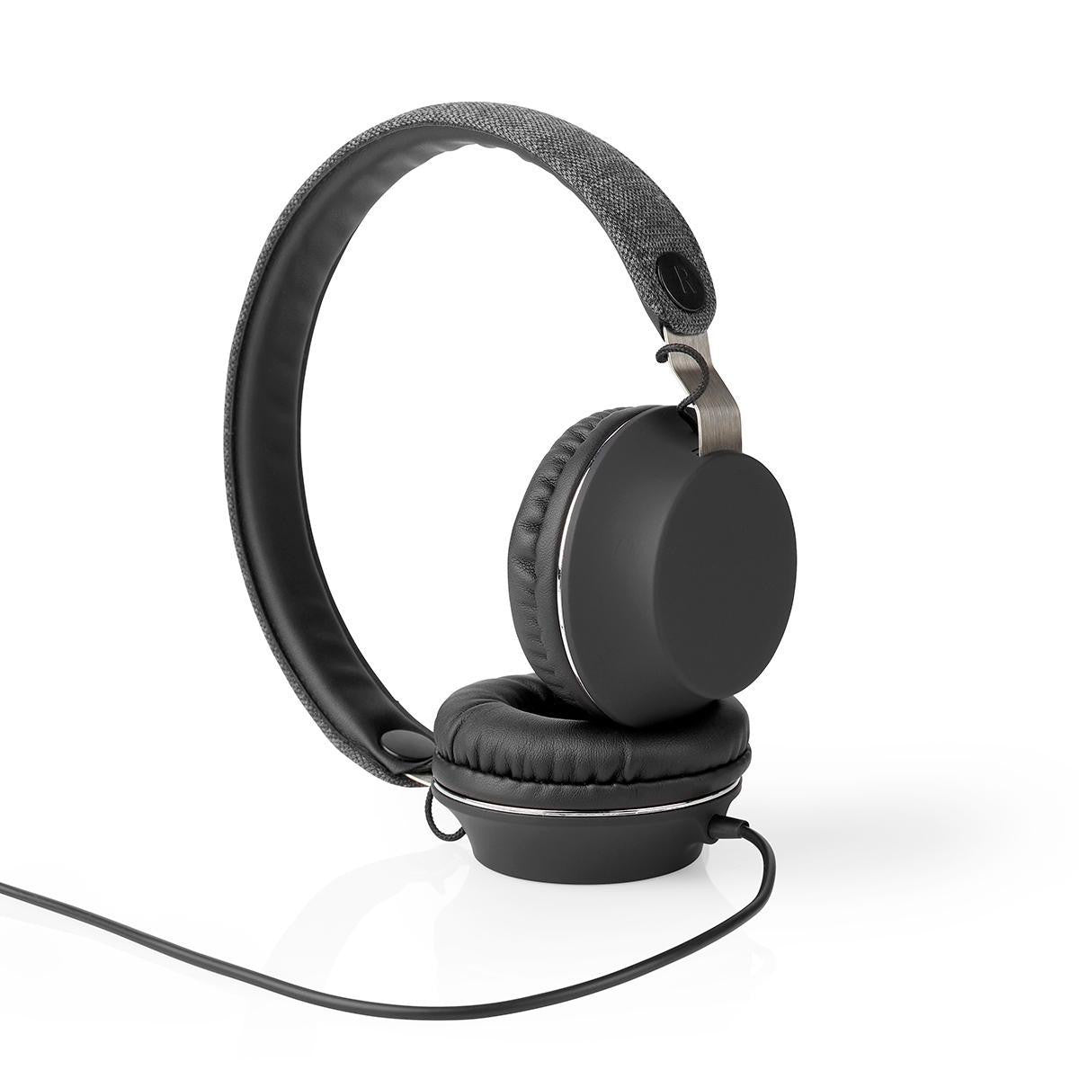 Wired Fabric Headphones | Over-Ear Audio 1.2m Anthracite/Black