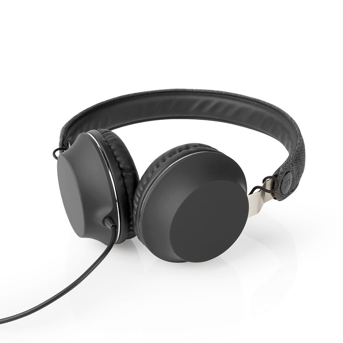 Wired Fabric Headphones | Over-Ear Audio 1.2m Anthracite/Black
