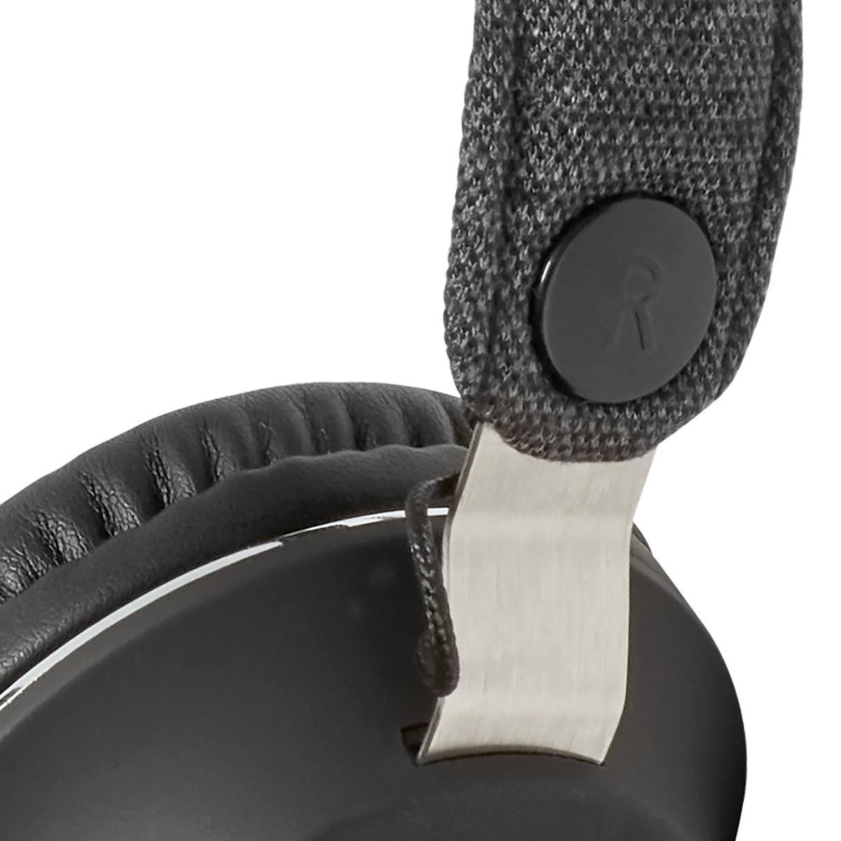 Wired Fabric Headphones | Over-Ear Audio 1.2m Anthracite/Black