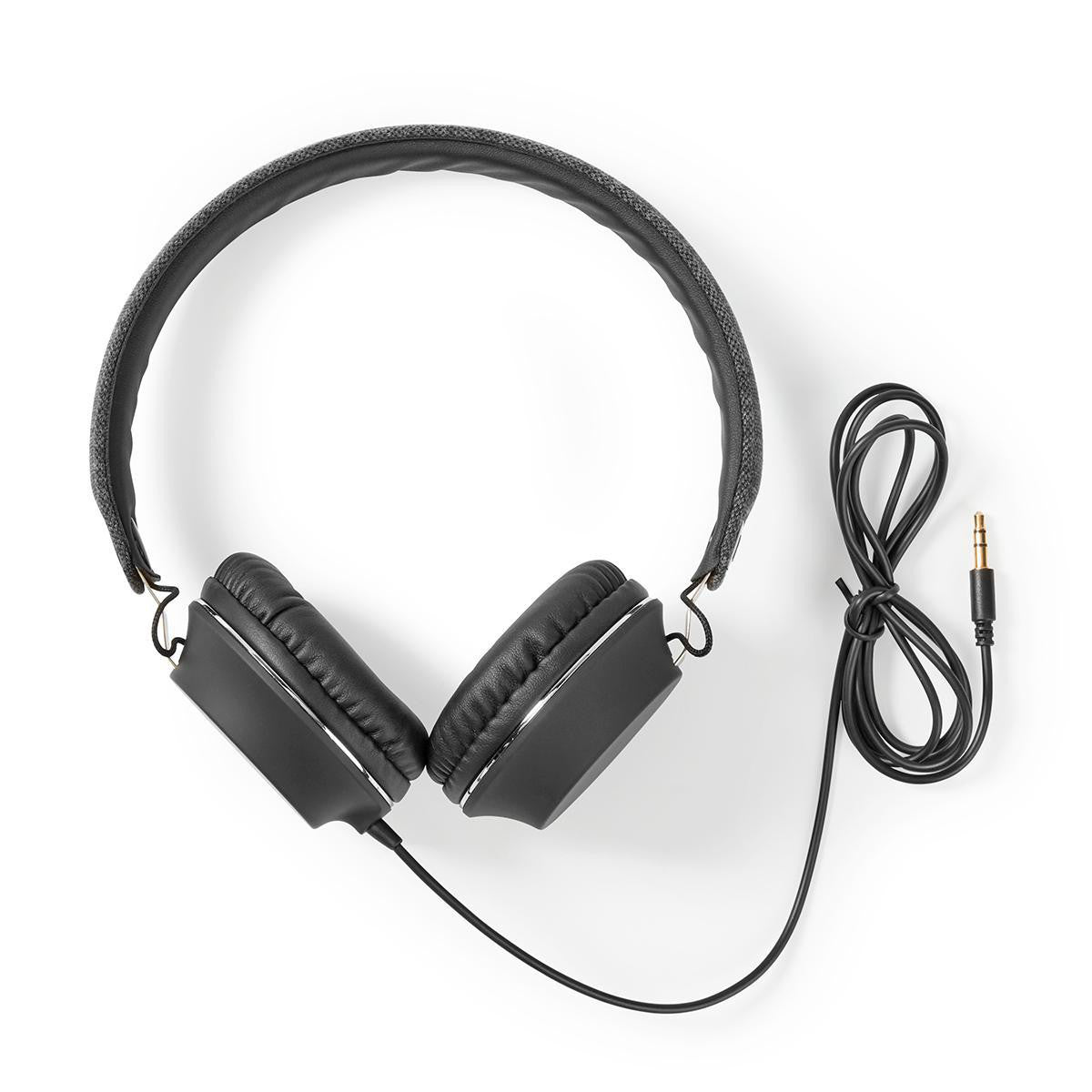 Wired Fabric Headphones | Over-Ear Audio 1.2m Anthracite/Black