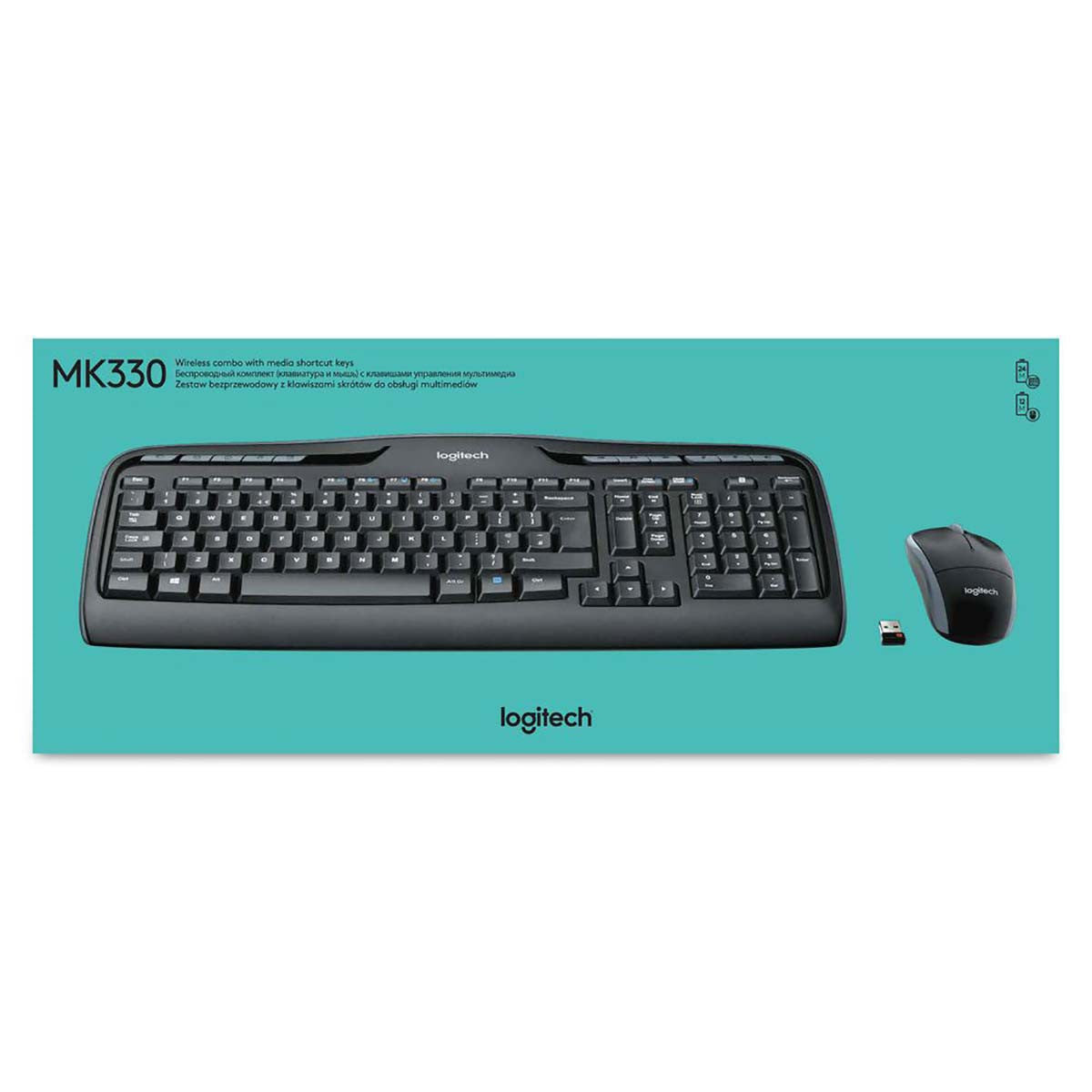 Teclado sem fios MK330 com rato integrado
