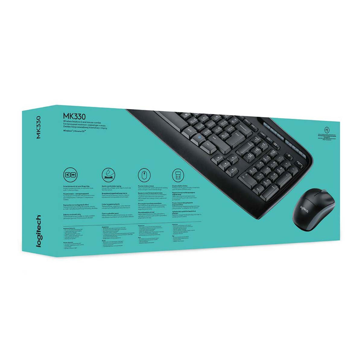 Teclado sem fios MK330 com rato integrado