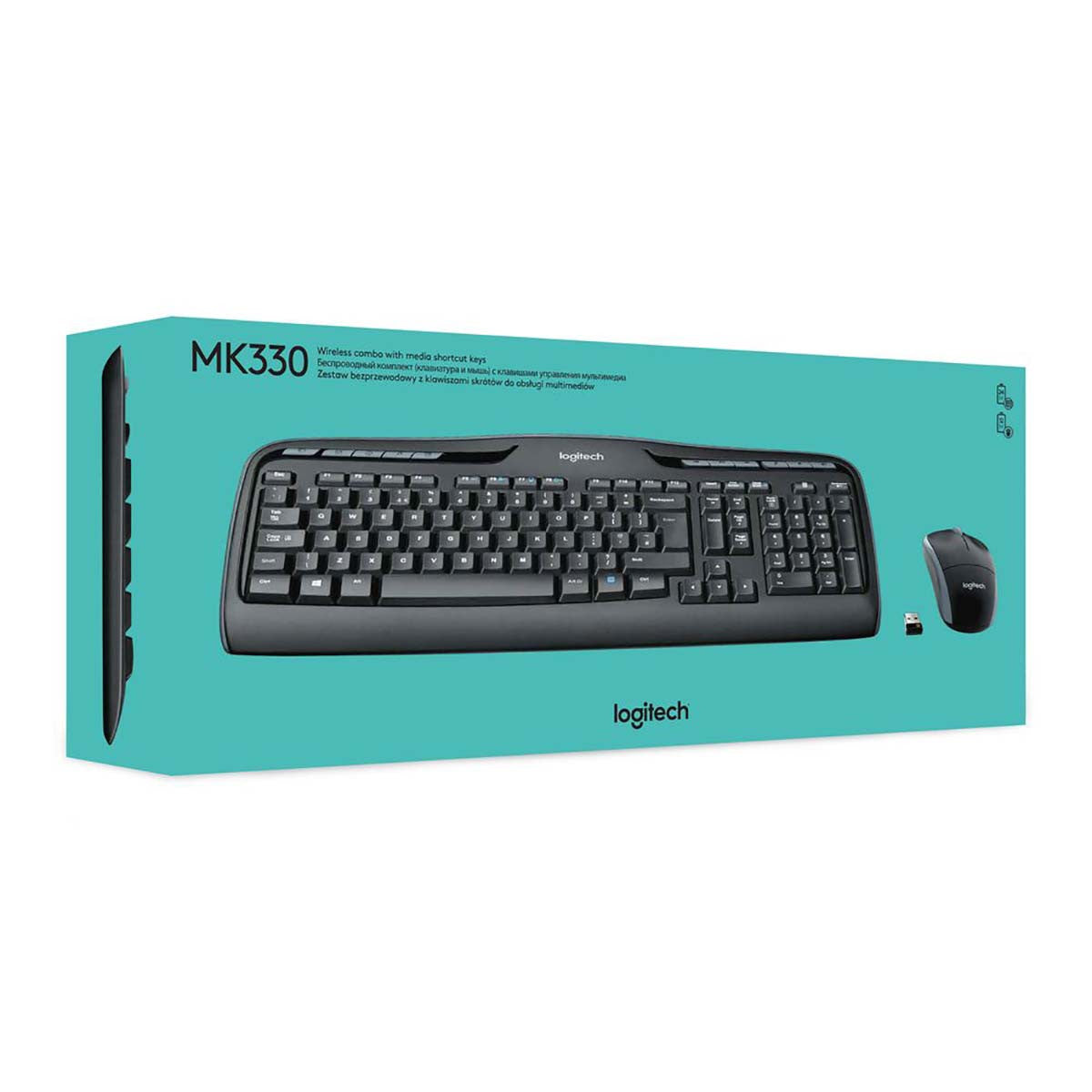 Teclado sem fios MK330 com rato integrado