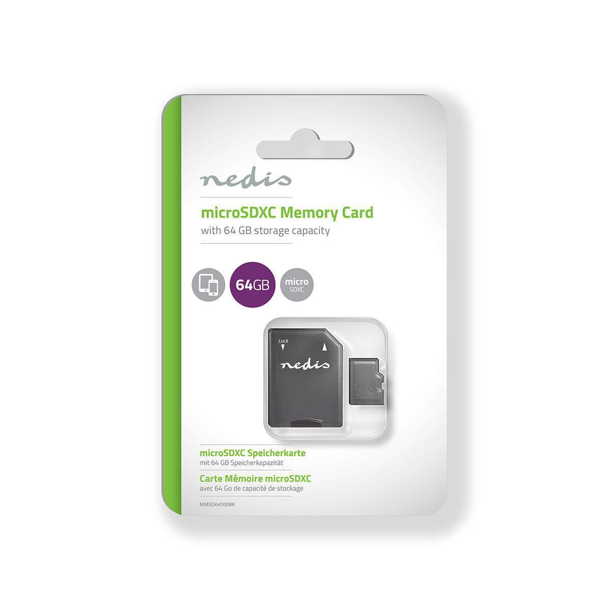 Cartão de memória | MicroSDHC 64GB com velocidade de gravação até 90 Mbps, Classe 10