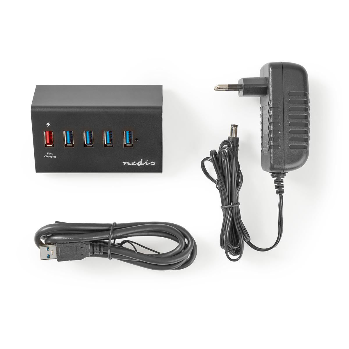 USB Hub | 5 Ports Power Delivery 3.0 QC3.0 Gbps Charging Port Aluminum