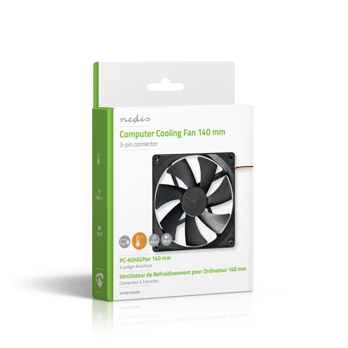 DC Fan | Fan Size: 140mm 3-pin 24.9 dBA Black