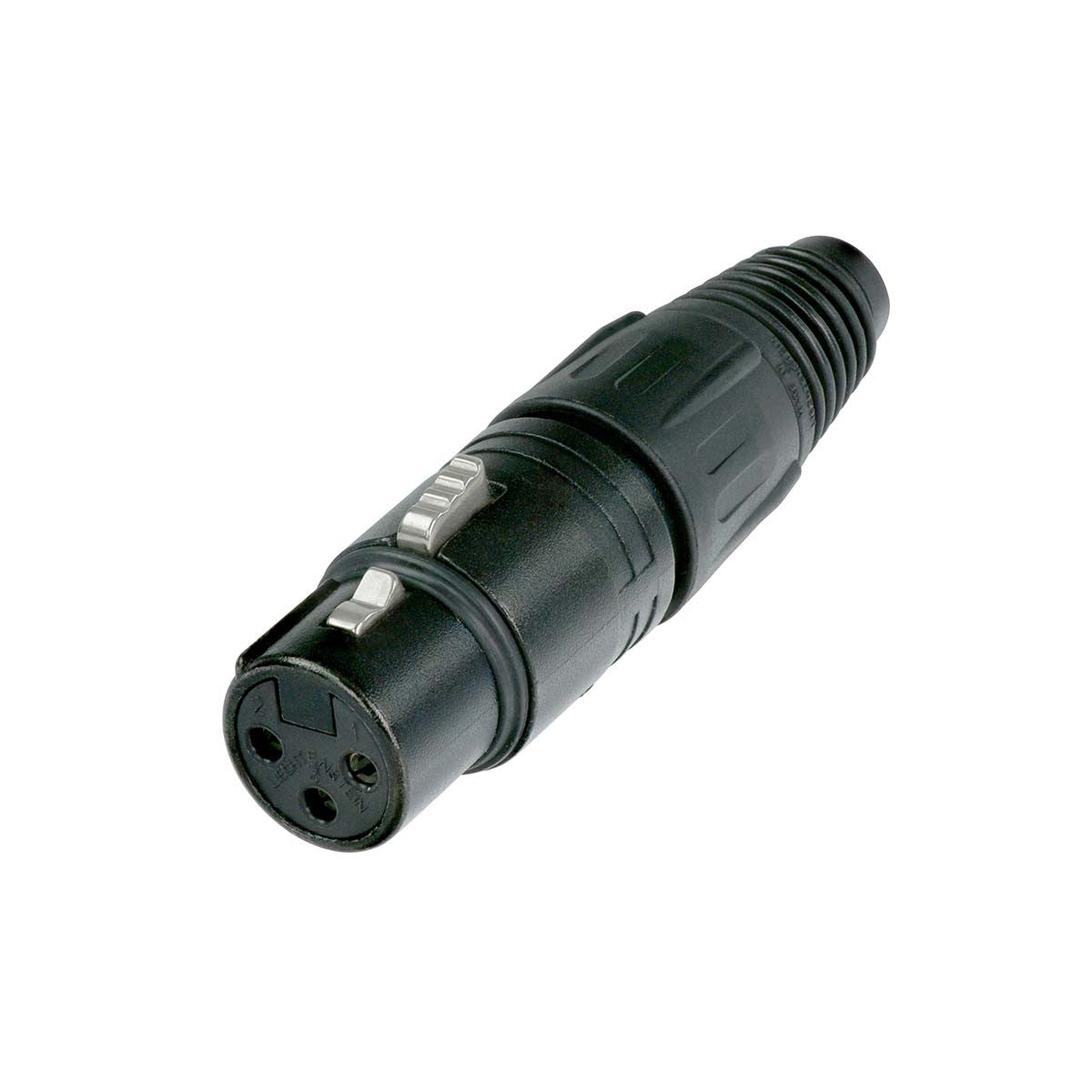 Black Metal Female XLR Connector Audio Connectors