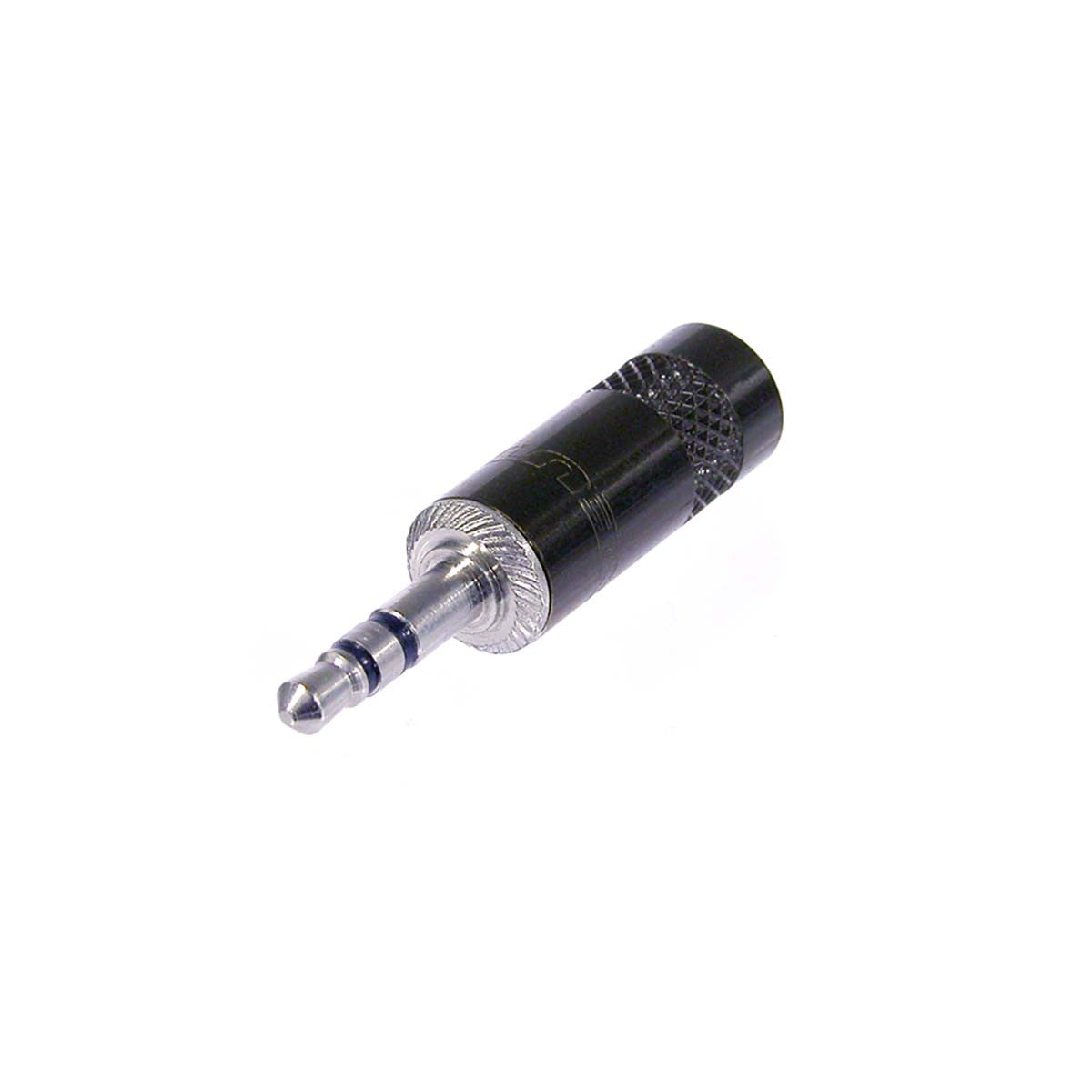 3.5mm Stereo Male Connector Metal Black