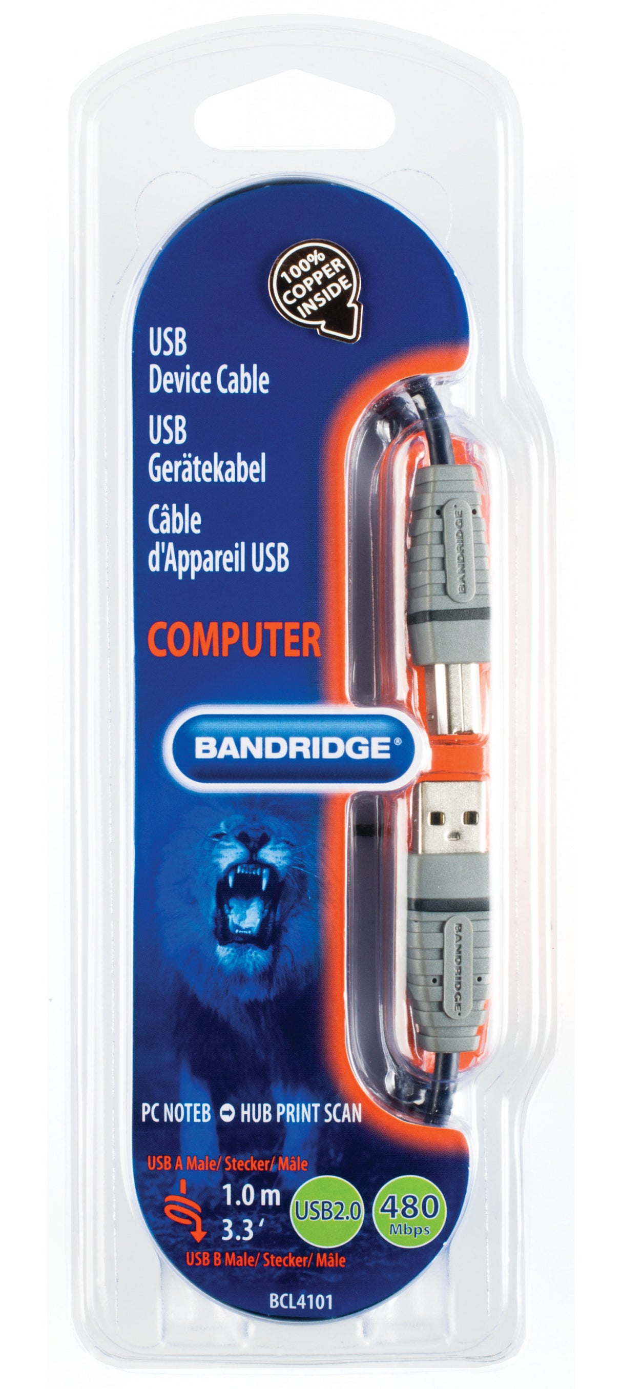 Cabo USB para dispositivo de 1,0 m