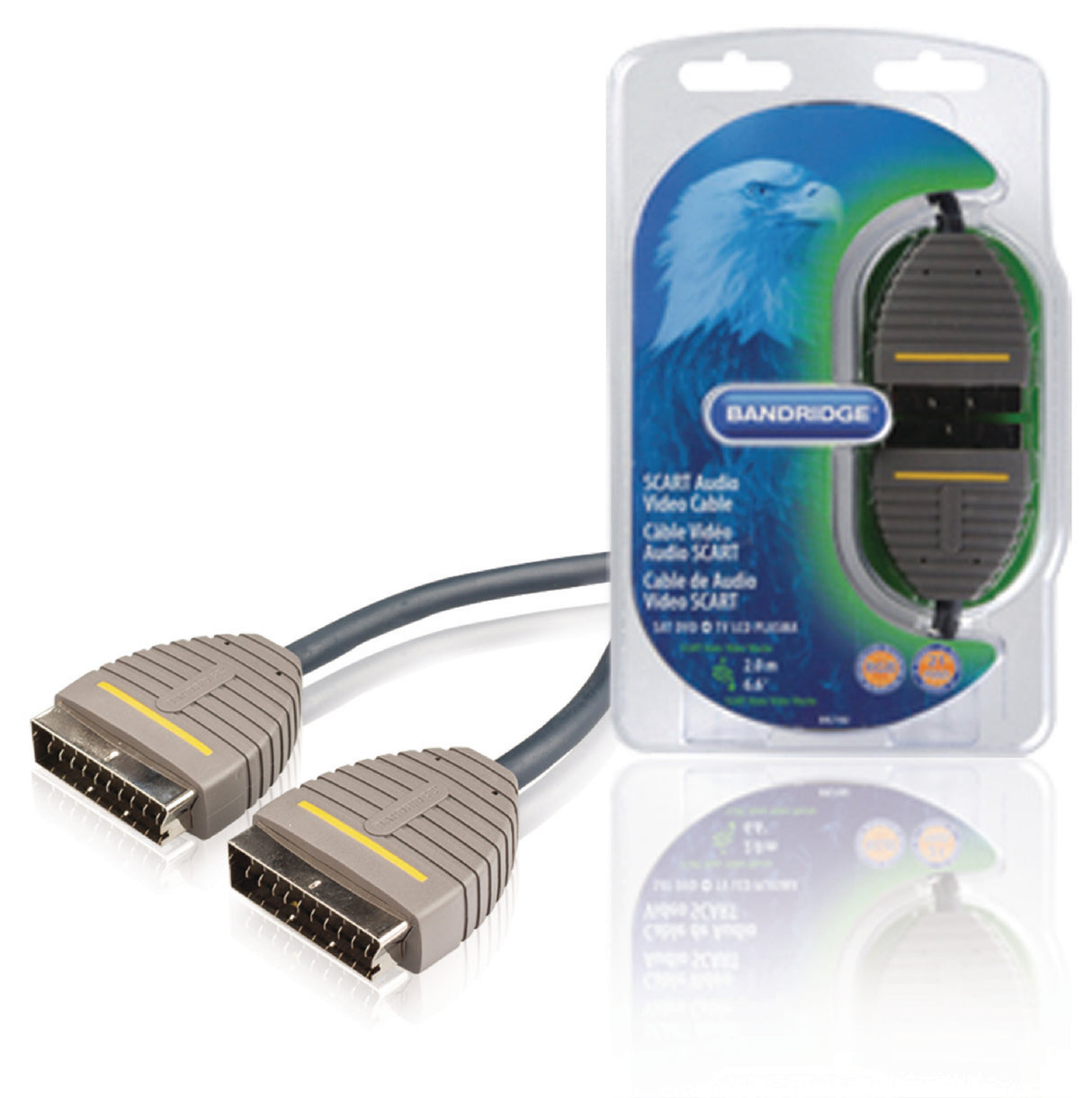 2.0 m Scart Audio Video Cable