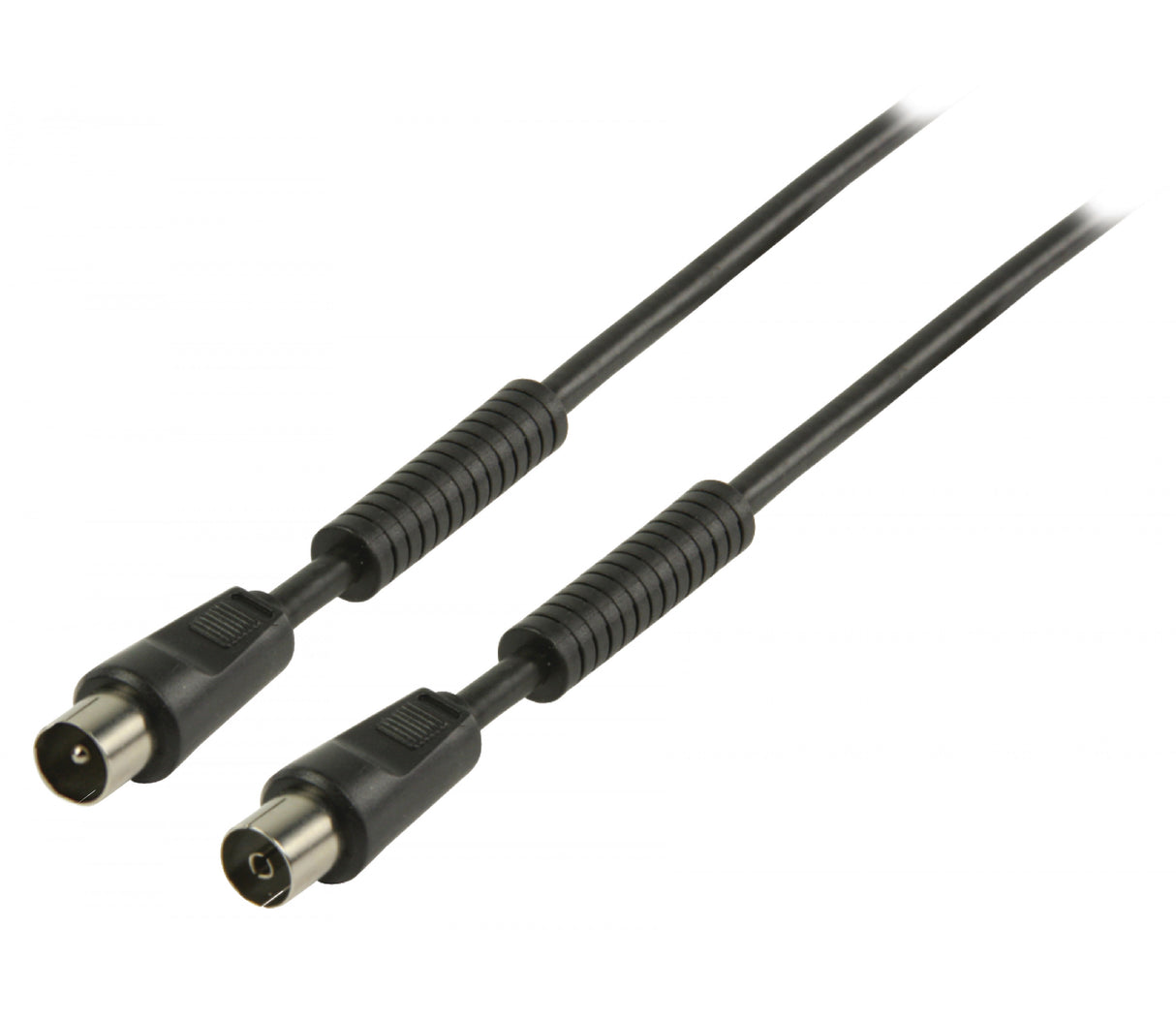 Cabo coaxial para antena, macho-fêmea, 100 dB, 10,0 m, preto