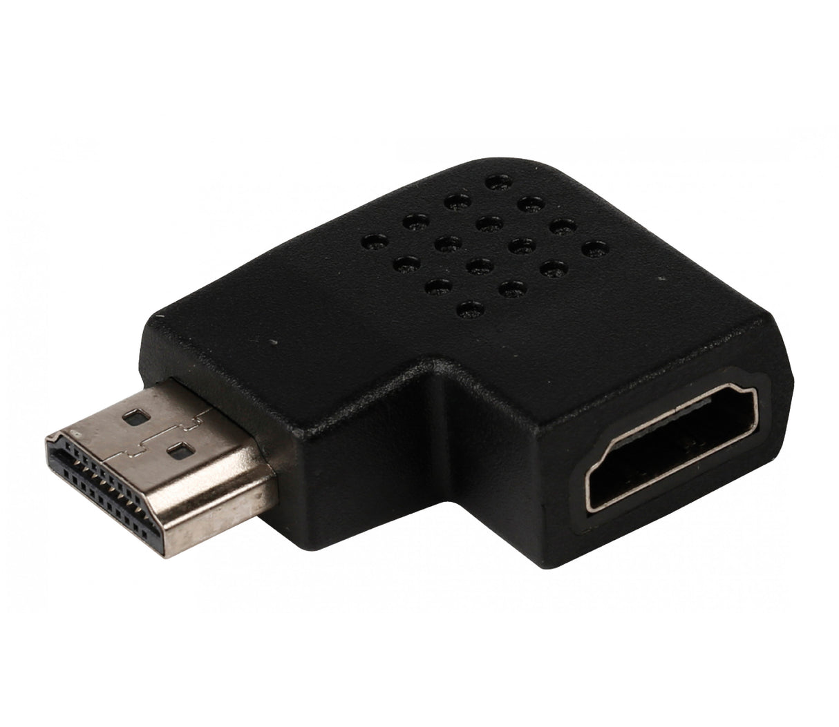 HDMI Adapter with Left Angle Connector Input Color Black