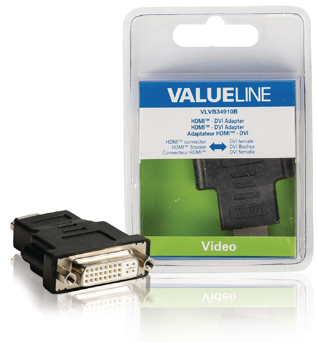 HDMI - DVI Adapter with Female Connector in Black