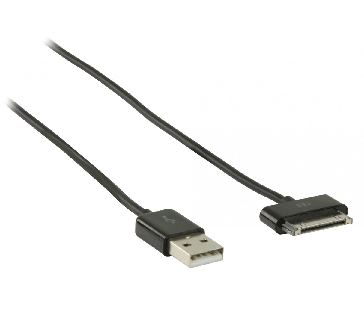 Cabo de sincronização e carregamento para iPad/iPhone/iPod, Apple 30 pinos - USB 2.0 A macho, preto, 2,00 m