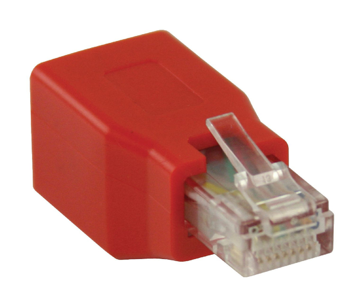 Adaptador de rede, RJ45 macho para fêmea, vermelho