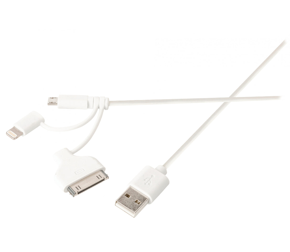 Sweex 3 in 1 USB 2.0 A Male - Micro B + Lightning Adapter Charging and Sync Cable